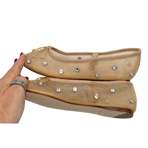Loeffler Randall Leonie crystal-embellished ballerina shoes NWB - Size 5 - Picture 5 of 6